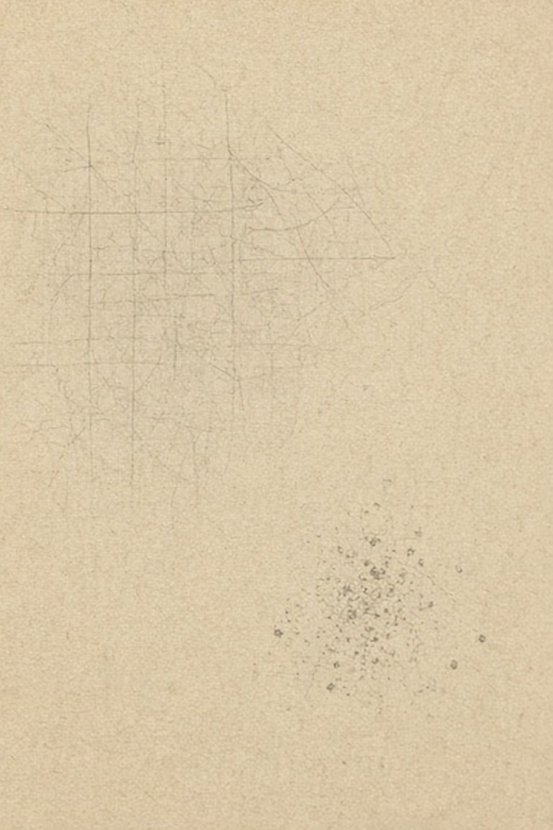 A graphite field note erased back to clean paper